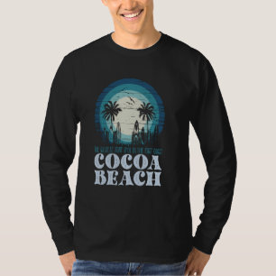 Retro Cocoa Beach Oostkust Surfplek Vintage Zon T-shirt