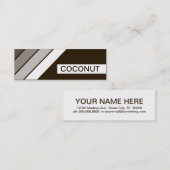 retro COCONUT Mini Visitekaartje (Voorkant / Achterkant)