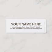 retro COCONUT Mini Visitekaartje (Achterkant)