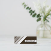 retro COCONUT Mini Visitekaartje (Staand voorkant)