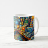 Retro Code Droomlandschap Tech Mok (Voorkant rechts)