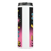 Retro Coffee Addict Thermal Tumbler - Funny Cartoo Thermosbeker (Achterkant)