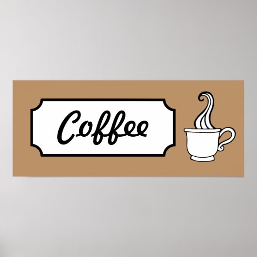Retro Coffee Art Poster afdrukken (Voorkant)