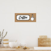 Retro Coffee Art Poster afdrukken (Keuken)