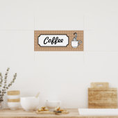 Retro Coffee Art Poster afdrukken (Keuken)