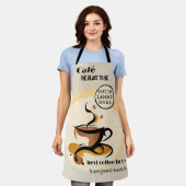 Retro Coffee Barista Schort (Gedragen)