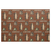 Retro Coffee Cafe Pattern Stof (Fat Quarter)