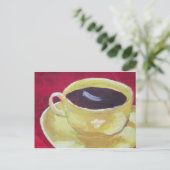 Retro Coffee cup Briefkaart (Staand voorkant)