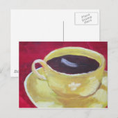 Retro Coffee cup Briefkaart (Voorkant / Achterkant)