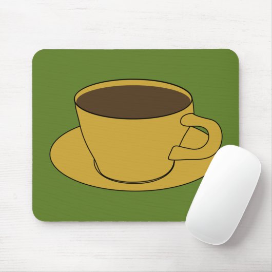 Retro Coffee Cup mousepad Muismat (Met muis)