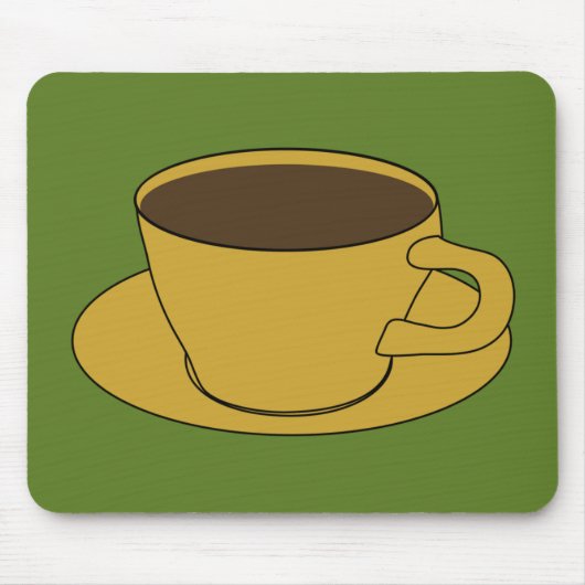 Retro Coffee Cup mousepad Muismat (Voorkant)