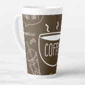 Retro Coffee Cup Pattern Mok – Perfect voor Barist (Linkerhoek)