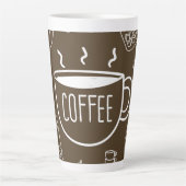 Retro Coffee Cup Pattern Mok – Perfect voor Barist (Voorkant)