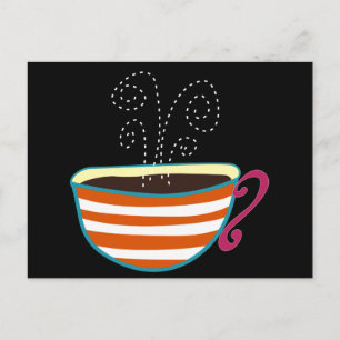 Retro Coffee Cup Tea Custom Briefkaart