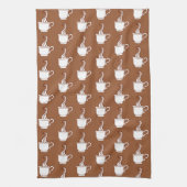 Retro Coffee Cups Kitchen Towel Theedoek (Verticaal)