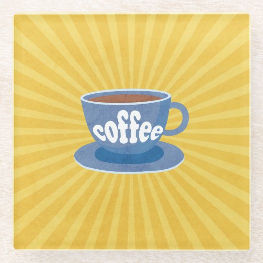 Retro Coffee Design Onderzetter (Voorkant)
