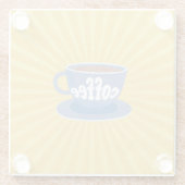 Retro Coffee Design Onderzetter (Achterkant)