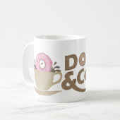 Retro Coffee en Donuts Koffiemok (Voorkant links)