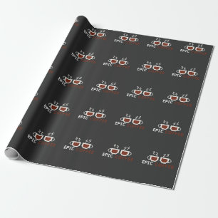 Retro Coffee Gamer Geek Caffeine verslaving Nerd Cadeaupapier