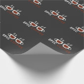 Retro Coffee Gamer Geek Caffeine verslaving Nerd Cadeaupapier (Hoek)