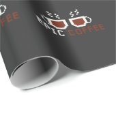 Retro Coffee Gamer Geek Caffeine verslaving Nerd Cadeaupapier (Rol Hoek)