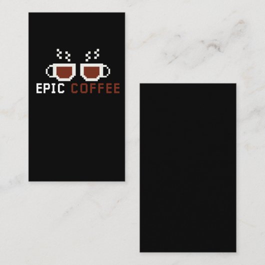 Retro Coffee Gamer Geek Caffeine verslaving Nerd Visitekaartje (Voorkant / Achterkant)