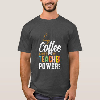 Retro Coffee geeft me de leerkrachten T-shirt
