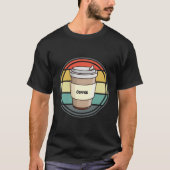 Retro Coffee Hot Drink om te gaan T-shirt (Voorkant)