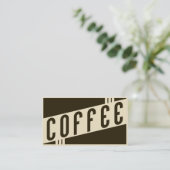 Retro Coffee klantenbinding Klantenkaartje (Staand voorkant)