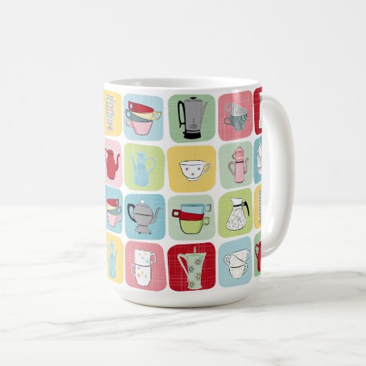 Retro Coffee Koffiemok (Voorkant rechts)