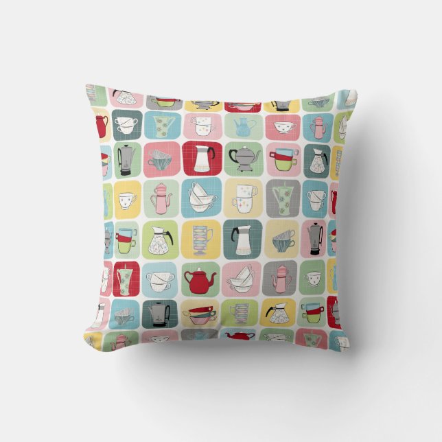 Retro Coffee Kussen (Voorkant)