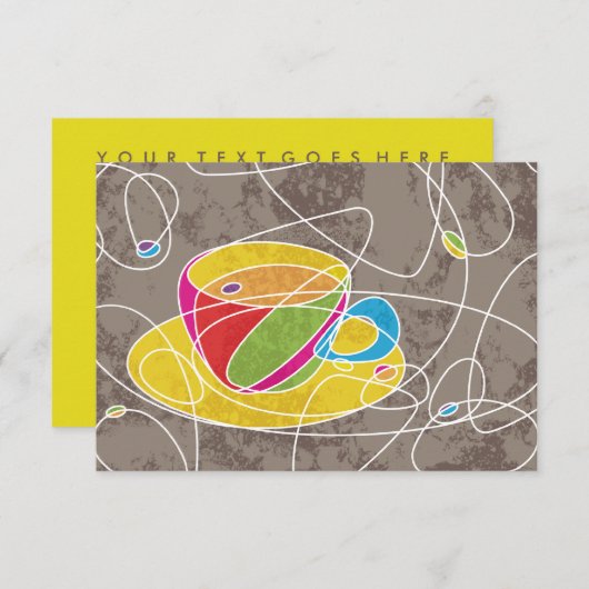 retro COFFEE line Kaart (Voorkant / Achterkant)