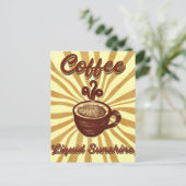 Retro Coffee Liquid Sunshine- Coffee Feestdagenkaart (Staand voorkant)