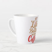 Retro Coffee Lover Typography Latte Mok (Linkerhoek)