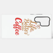 Retro Coffee Lover Typography Samsung Galaxy Hoesje (Achterkant horizontaal)
