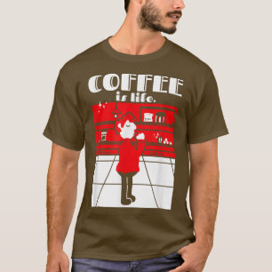Retro Coffee ls Life Coffee Lover Espresso Drinker T-shirt