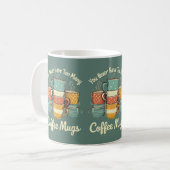 Retro Coffee Mok Stack Illustratie (Voorkant links)