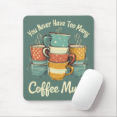 Retro Coffee Mok Stack Illustratie Muismat (Met muis)