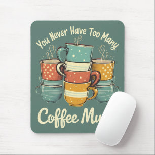 Retro Coffee Mok Stack Illustratie Muismat