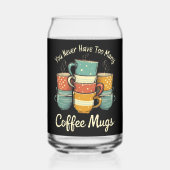 Retro Coffee Mok Stack  ontwerp Blikvorm Glas (Voorkant)