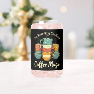Retro Coffee Mok Stack  ontwerp Blikvorm Glas
