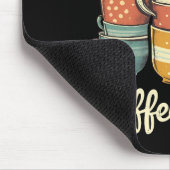 Retro Coffee Mok Stack  ontwerp Muismat (Hoek)
