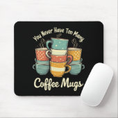 Retro Coffee Mok Stack  ontwerp Muismat (Met muis)