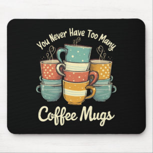 Retro Coffee Mok Stack  ontwerp Muismat