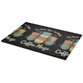 Retro Coffee Mok Stack  ontwerp Snijplank (Hoek)