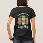 Retro Coffee Mok Stack  ontwerp T-shirt (Achterkant)