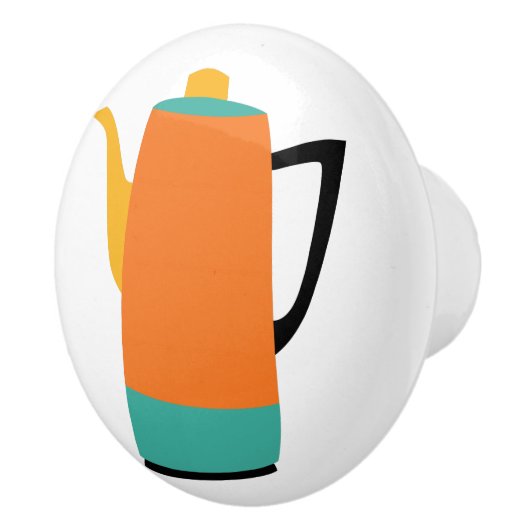 Retro Coffee Percolator Keramische Knop (Rechts)