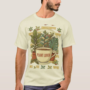 Retro Coffee & Plant Lover T-Shirt