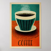 Retro Coffee-Poster Poster (Voorkant)