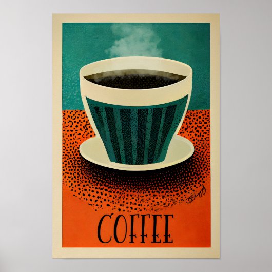 Retro Coffee-Poster Poster (Voorkant)